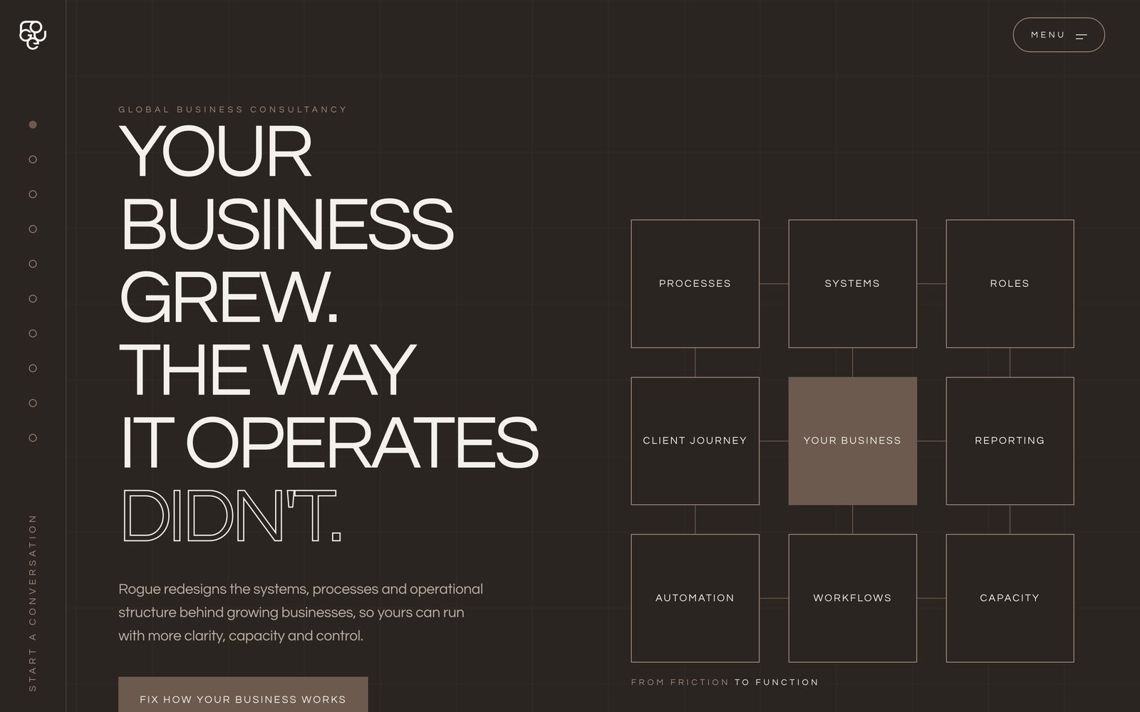 Rogue Business Consultancy website